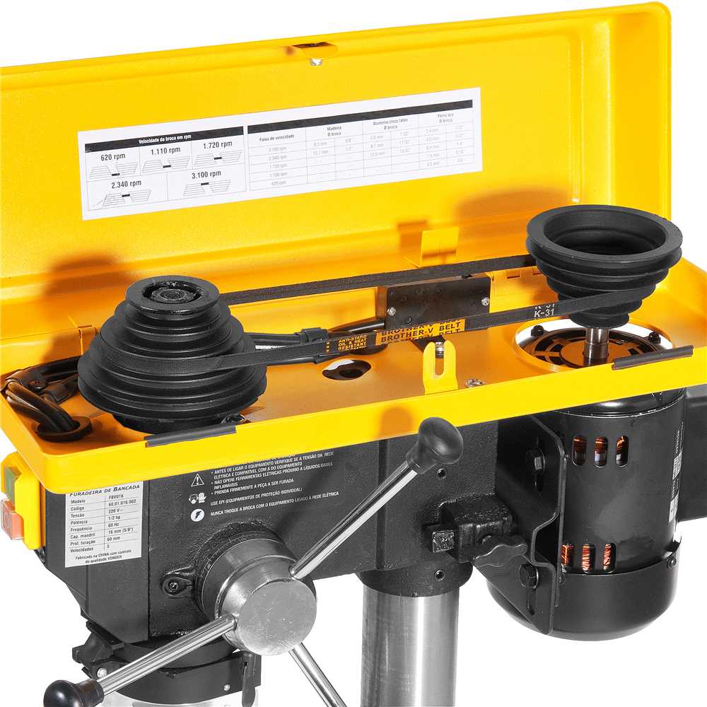 Furadeira De Bancada 5/8” 16mm Fbv016 373w 5 Velocidades - Vonder