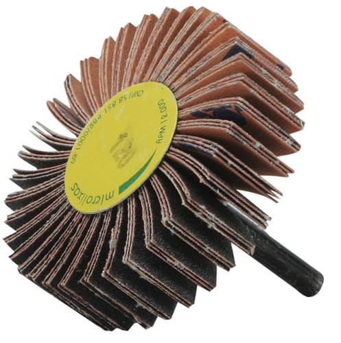 Roda de lixa 30 mm x 20 mm com haste grão 220 R-363 - RODABRAS