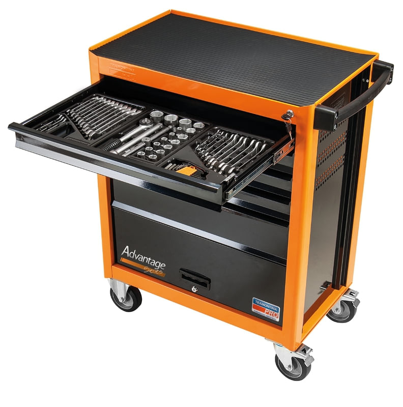 Carro com ferramentas 5 gavetas 115 peças 44950/715 - TRAMONTINA