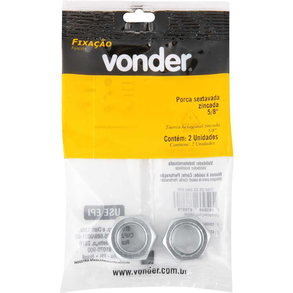 Porca sextavada 5/8
