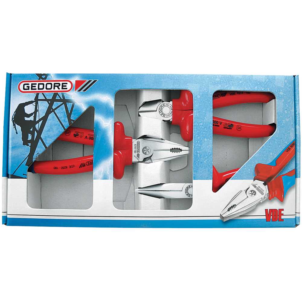 Jogo de Alicates Universal/Corte/Bico Isolados VDE - 3 peças S8003