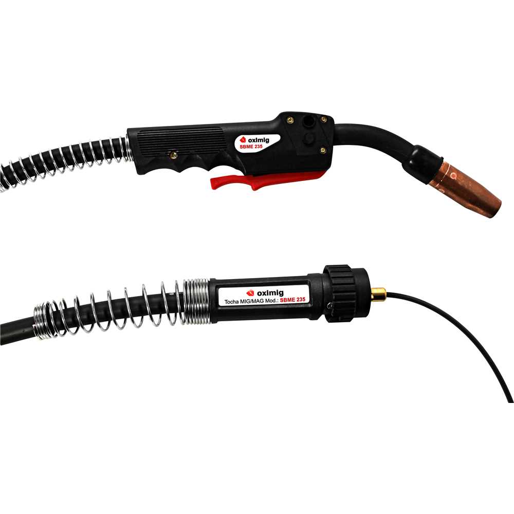 Tocha Mig 210A SBME235 Euro Conector 225 Alumínio - Oximig