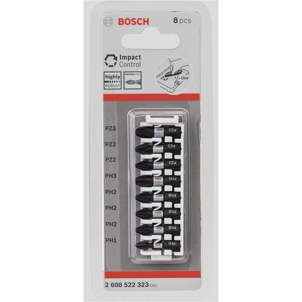 Bits Impact Control PH PH2 PH3 PZ2 PZ3 25mm 2608522323 - Bosch
