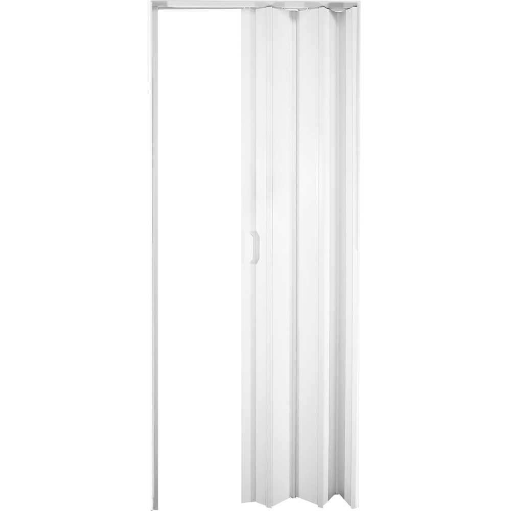Porta sanfonada PVC 96cm x 210cm branco neve PLASFLEX