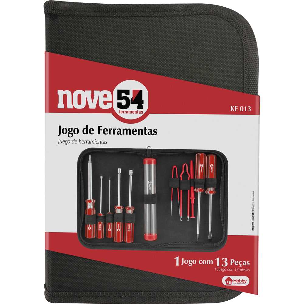Jogo de Ferramentas com 13 Peças KF 013 com Estojo com Zíper