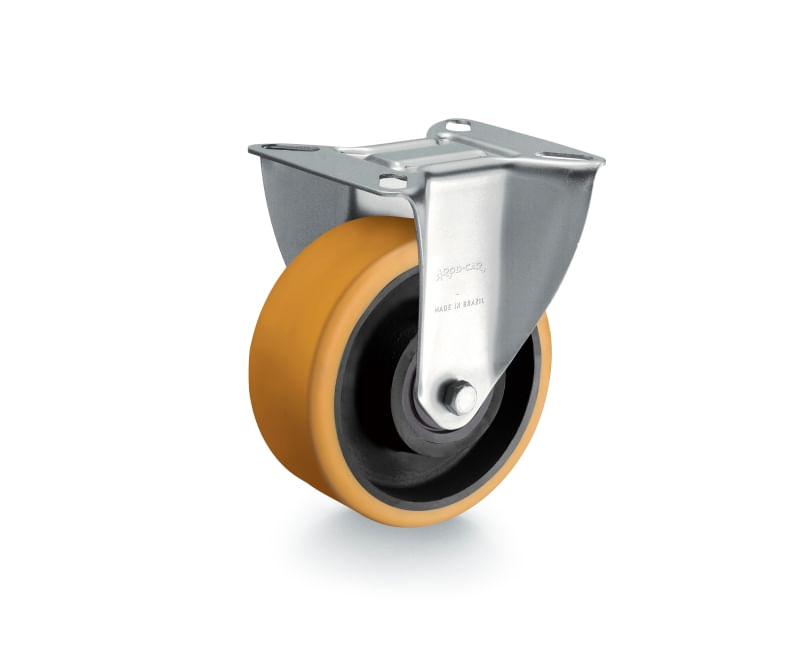 Rodizio FLR 514 UFK Rolamentado Poliuretano Capacidade 300kg - Rod