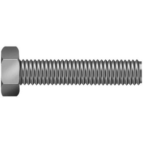 Parafuso sextavado MA 8 mm x 30 mm total zincado - CISER