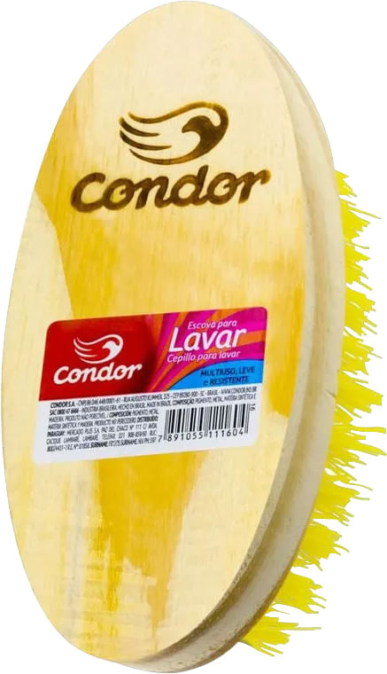Escova para limpeza multiuso 16 base de madeira 85175 - CONDOR
