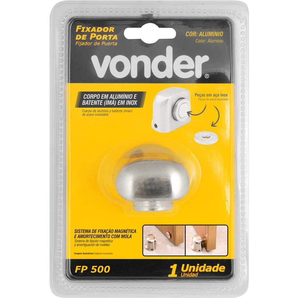 Fixador de Porta FP-500 Alumínio - VONDER - Ferramentas Gerais
