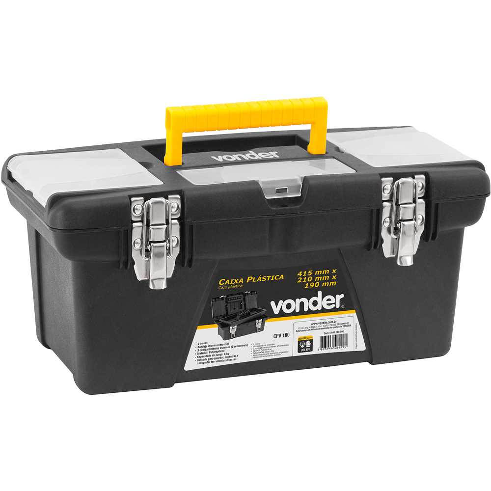 Caixa Plástica 415x210x190mm CPV 160 - VONDER - Ferramentas Gerais