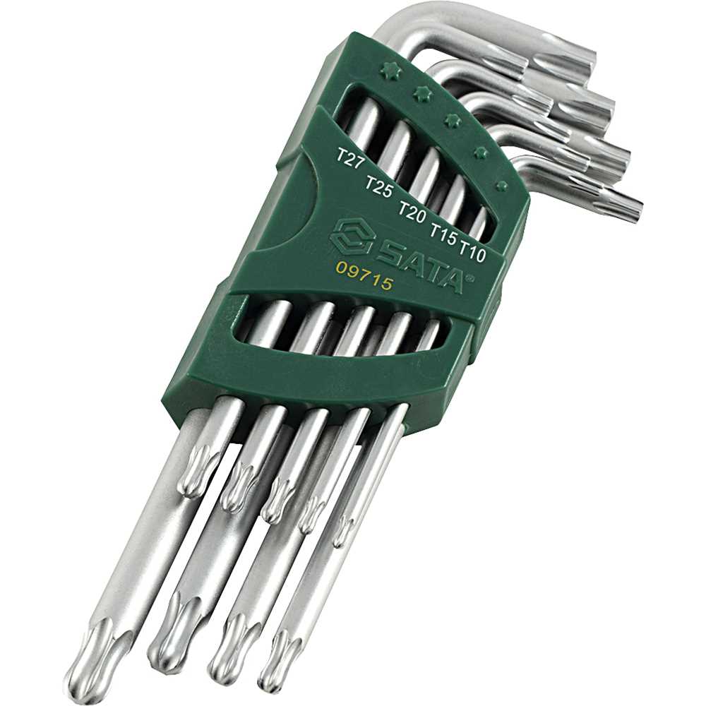 Jogo de chaves hexalobular T7 - T40 com 9 peças MAXTORK ST09715