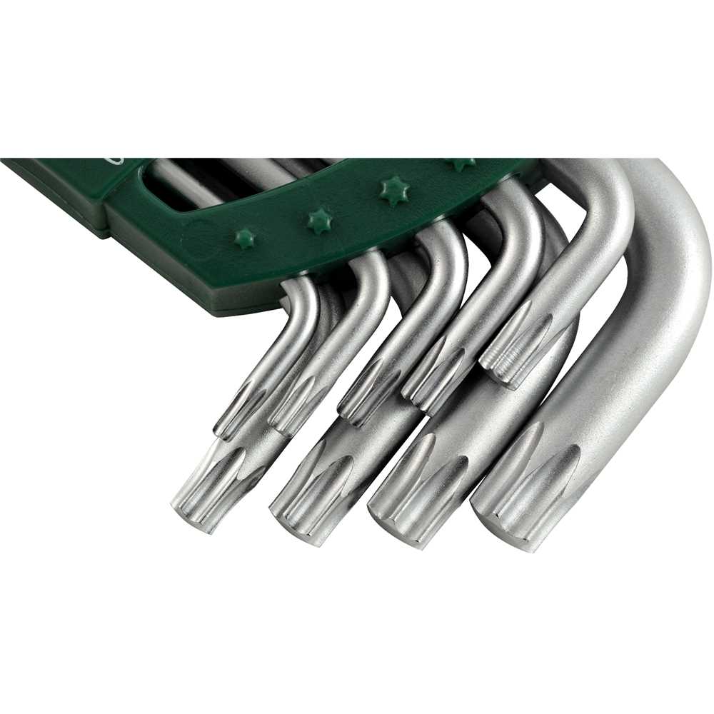 Jogo de chaves hexalobular T7 - T40 com 9 peças MAXTORK ST09715
