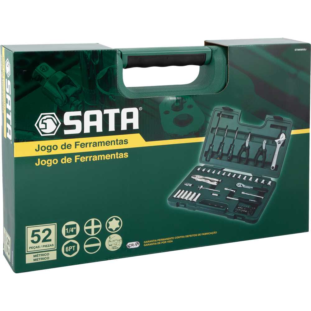 スティナ　サイズ130〜140セット Jogo de Ferramentas com 52 Peças ST09505SJ - SATA - Ferramentas Gerais